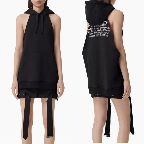 BURBERRY Sleeveless Pullover Hoodie Sweatshirt - Picture 1 of 11